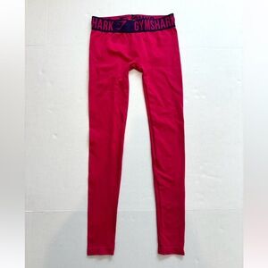 Gymshark Logo‎ Pink leggings gripper waistband Women's size S